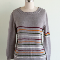 Fluffy Stripe Sweater PDF Knitting Pattern