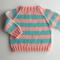 Cuddle Fluff PDF Top-Down Raglan Baby Sweater Knitting Pattern