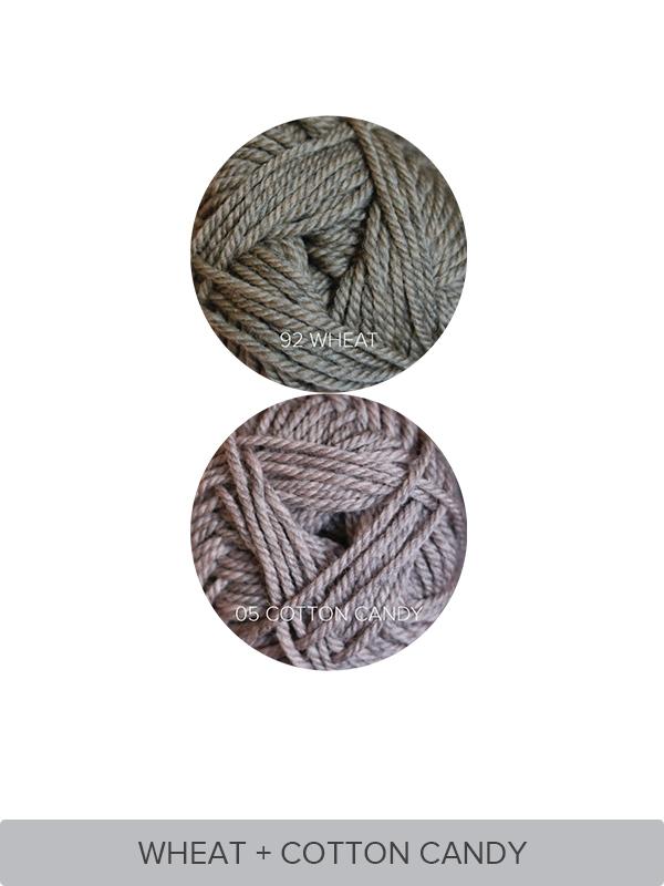 Easy Twisted Rib Beanie & Mittens Set Yarn Kit