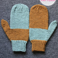 Easy Twisted Rib Mittens FREE Knitting Pattern