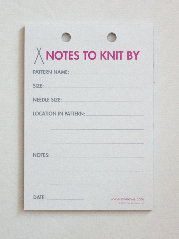 Notes To Knit By Knitting Notepads