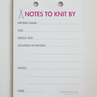 Notes To Knit By Knitting Notepads