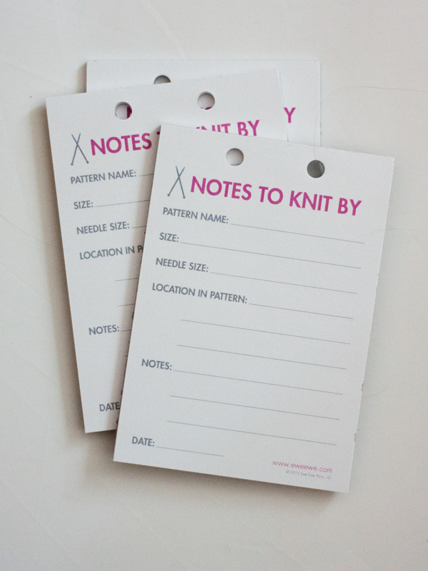 Notes To Knit By Knitting Notepads
