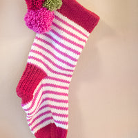 Stuff It Stocking PDF Striped Christmas Sock Knitting Pattern