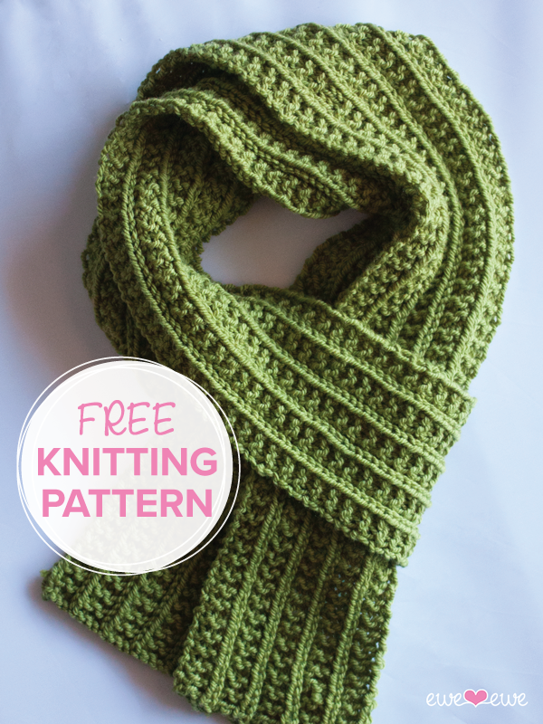 Wainscot Scarf FREE One Row Knitting Pattern – Ewe Ewe Yarns