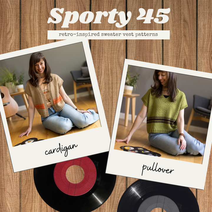 Sporty 45: Two Retro-Inspired Sweater Knitting Patterns by Elizabeth Smith