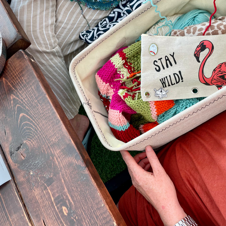 Do you take your whole basket to knit night?
