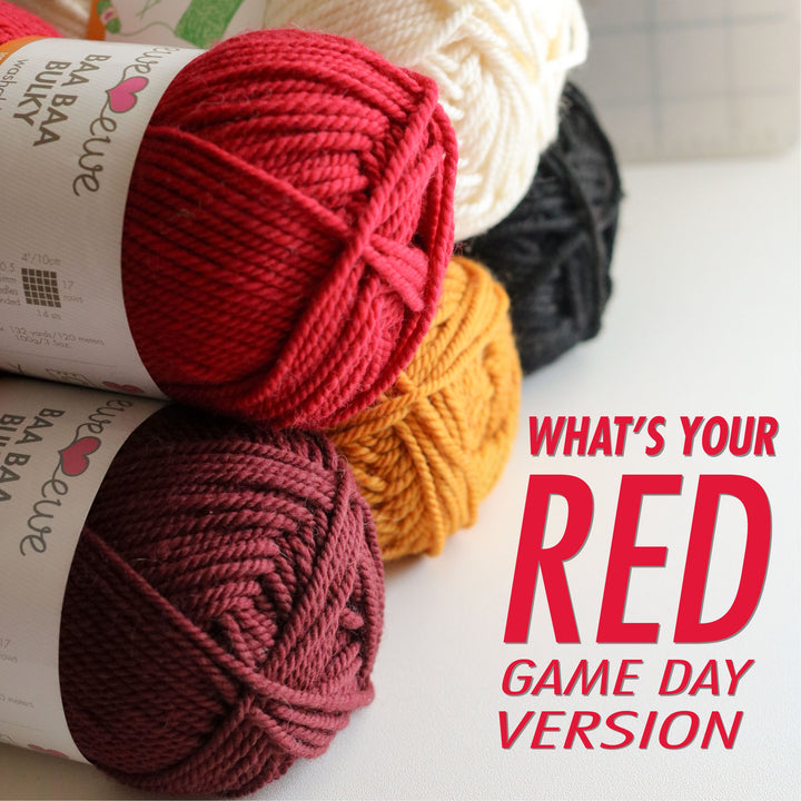 Score Big with Team Spirit: RED Yarns for Game Day Hats!