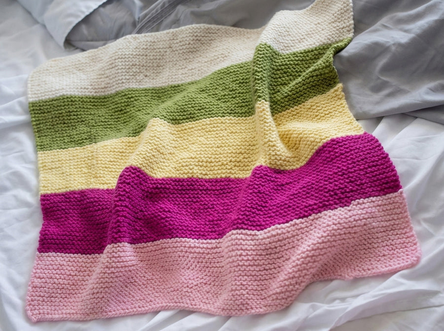 Big Bouncy Baby Blanket FREE PDF Knitting Pattern – Ewe Ewe Yarns