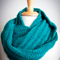Happy Cowl PDF Infinity Scarf Knitting Pattern