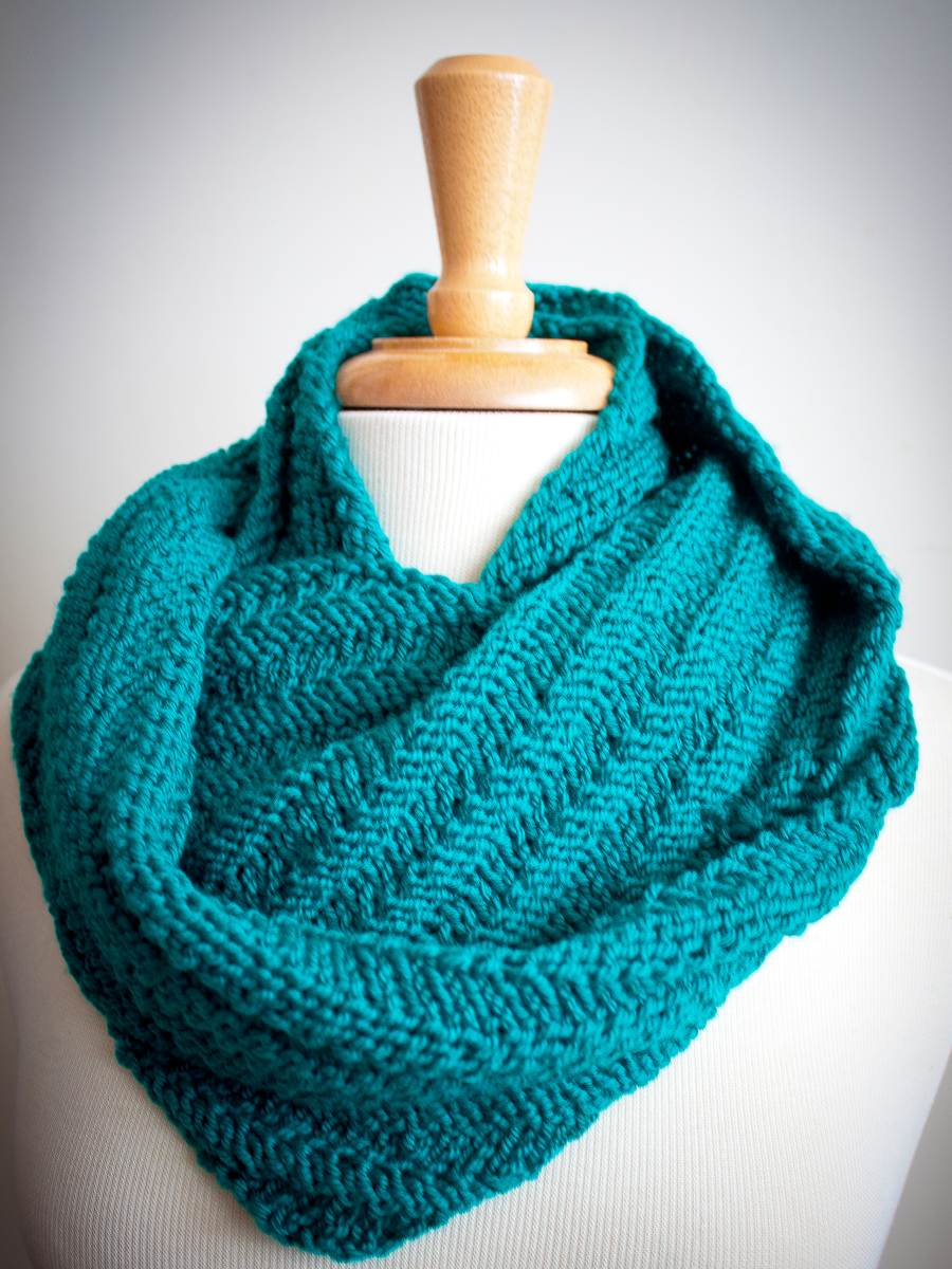 Happy Cowl PDF Infinity Scarf Knitting Pattern