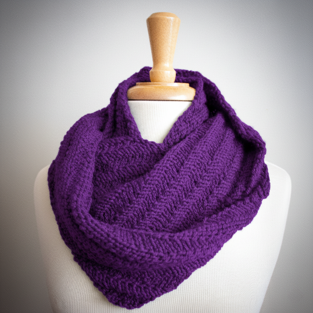 Happy Cowl PDF Infinity Scarf Knitting Pattern