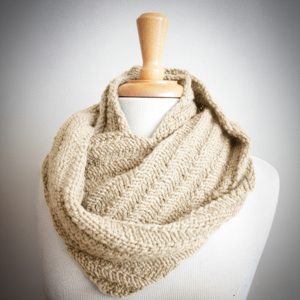 Happy Cowl PDF Infinity Scarf Knitting Pattern