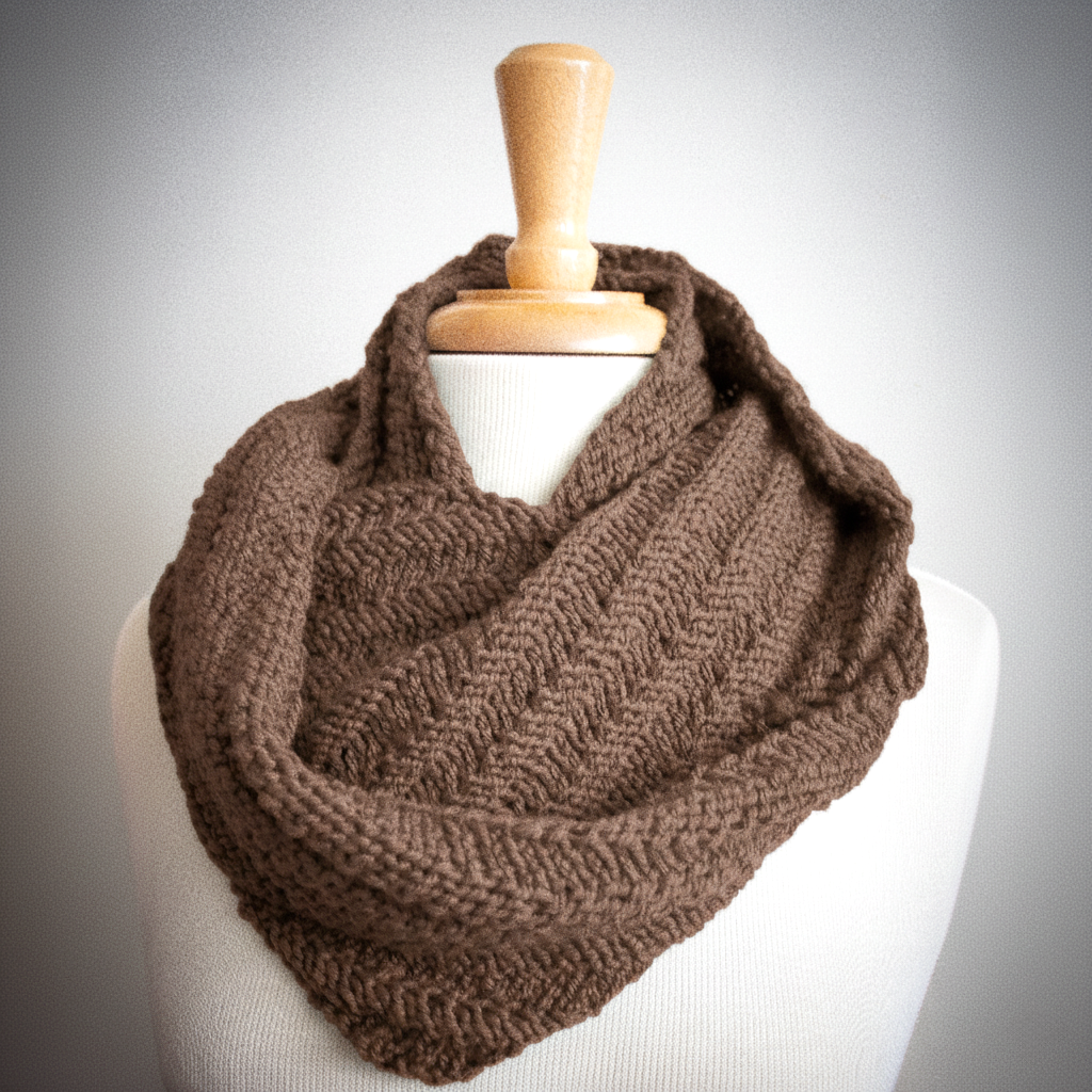 Happy Cowl PDF Infinity Scarf Knitting Pattern