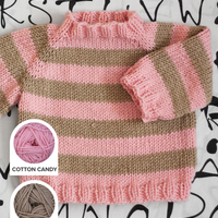 Easy As ABC Baby Pullover Sweater Yarn Kit