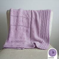 Sweetheart Baby Blanket PDF Knitting Pattern with Heart Motif