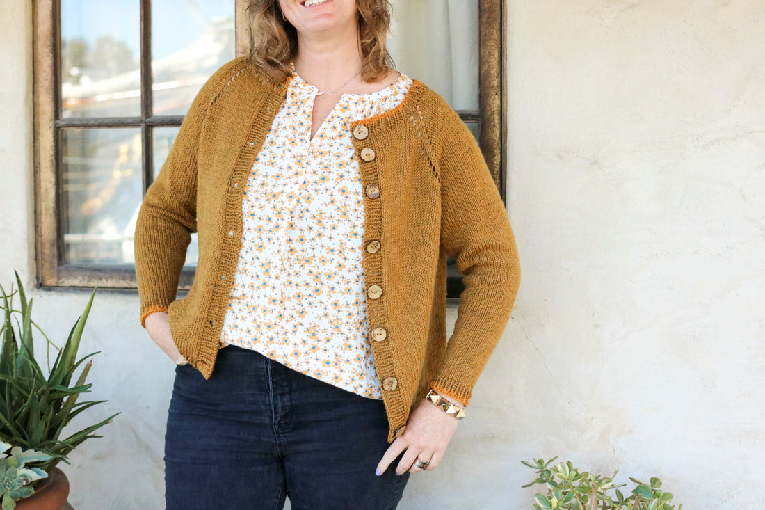 Pop Your Color Cardigan PDF Sweater Knitting Pattern