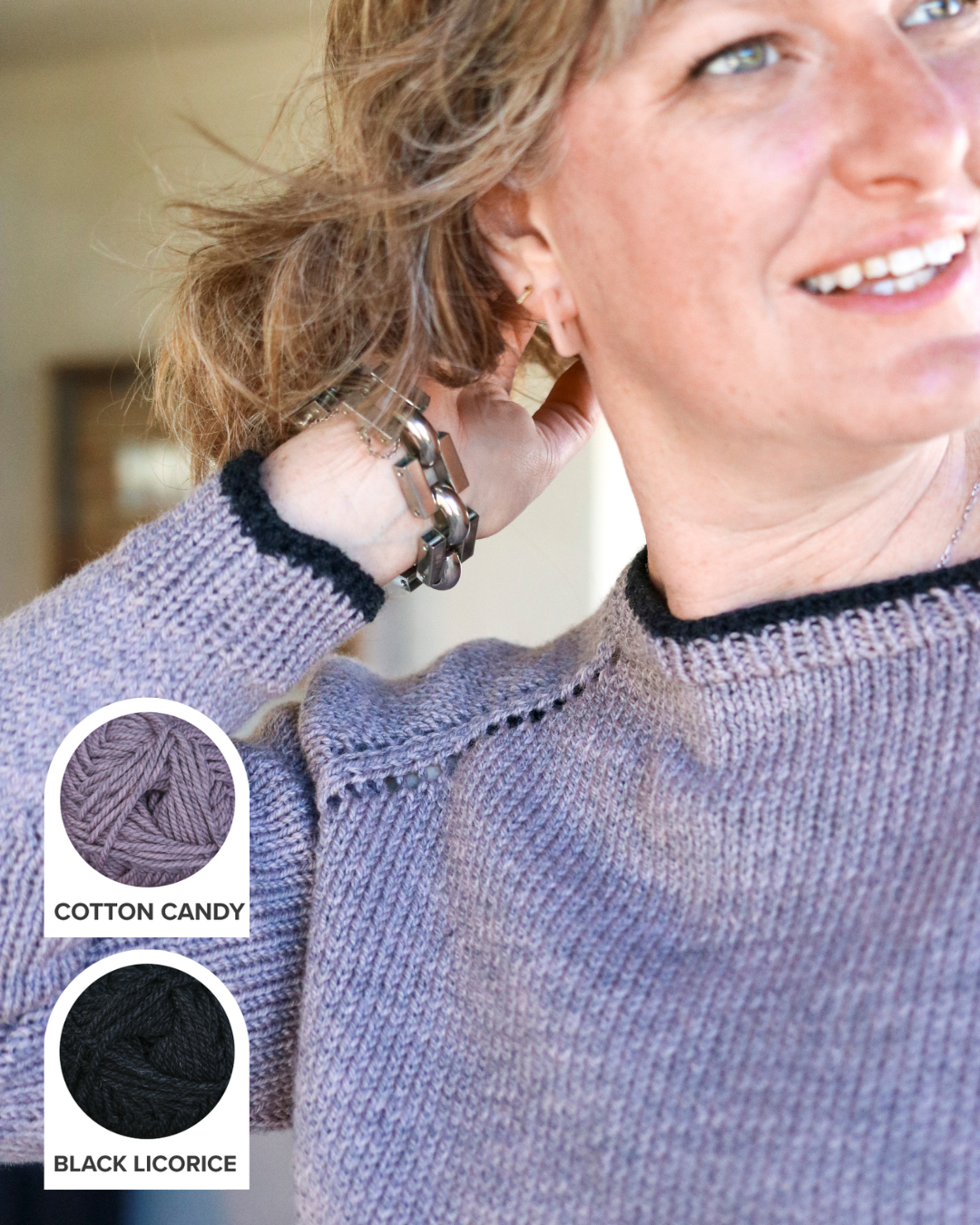 Pop Your Color Pullover PDF Sweater Knitting Pattern