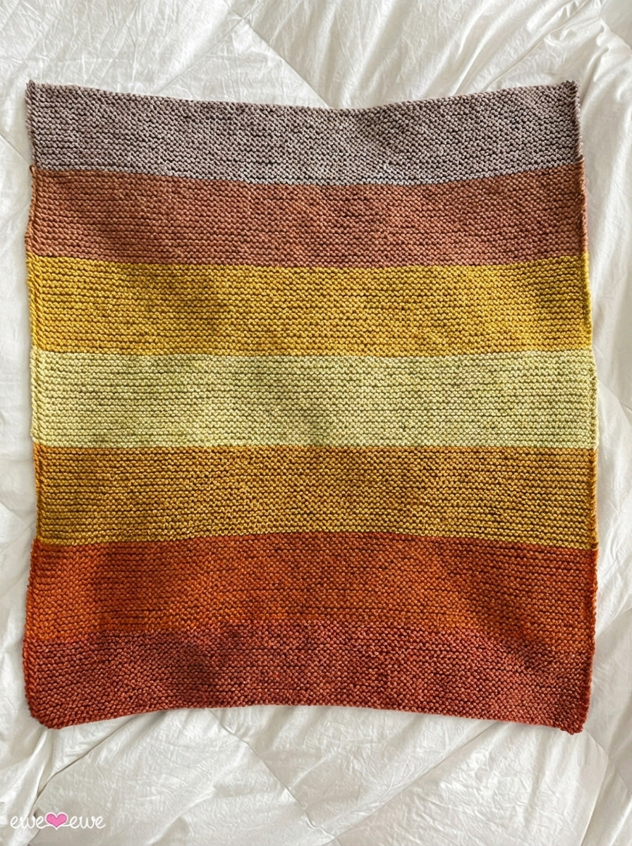 Softly Striped Baby Blanket FREE Knitting Pattern PDF
