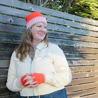 Two Tone Hat & Mitts – Crochet Pattern PDF by Toni Lipsey