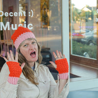 Two Tone Hat & Mitts – Crochet Pattern PDF by Toni Lipsey