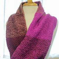 Color Theory Cowl seed stitch infinity scarf knit in Ewe So Sporty merino yarn