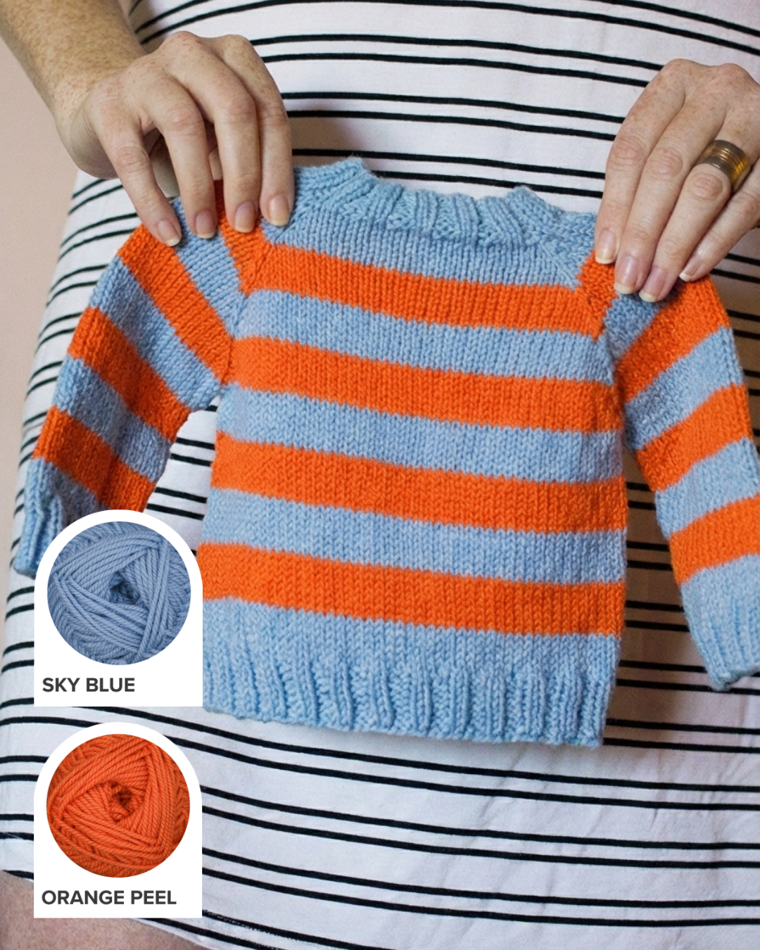 Fresh Squeezed Baby Pullover Sweater Yarn Kit