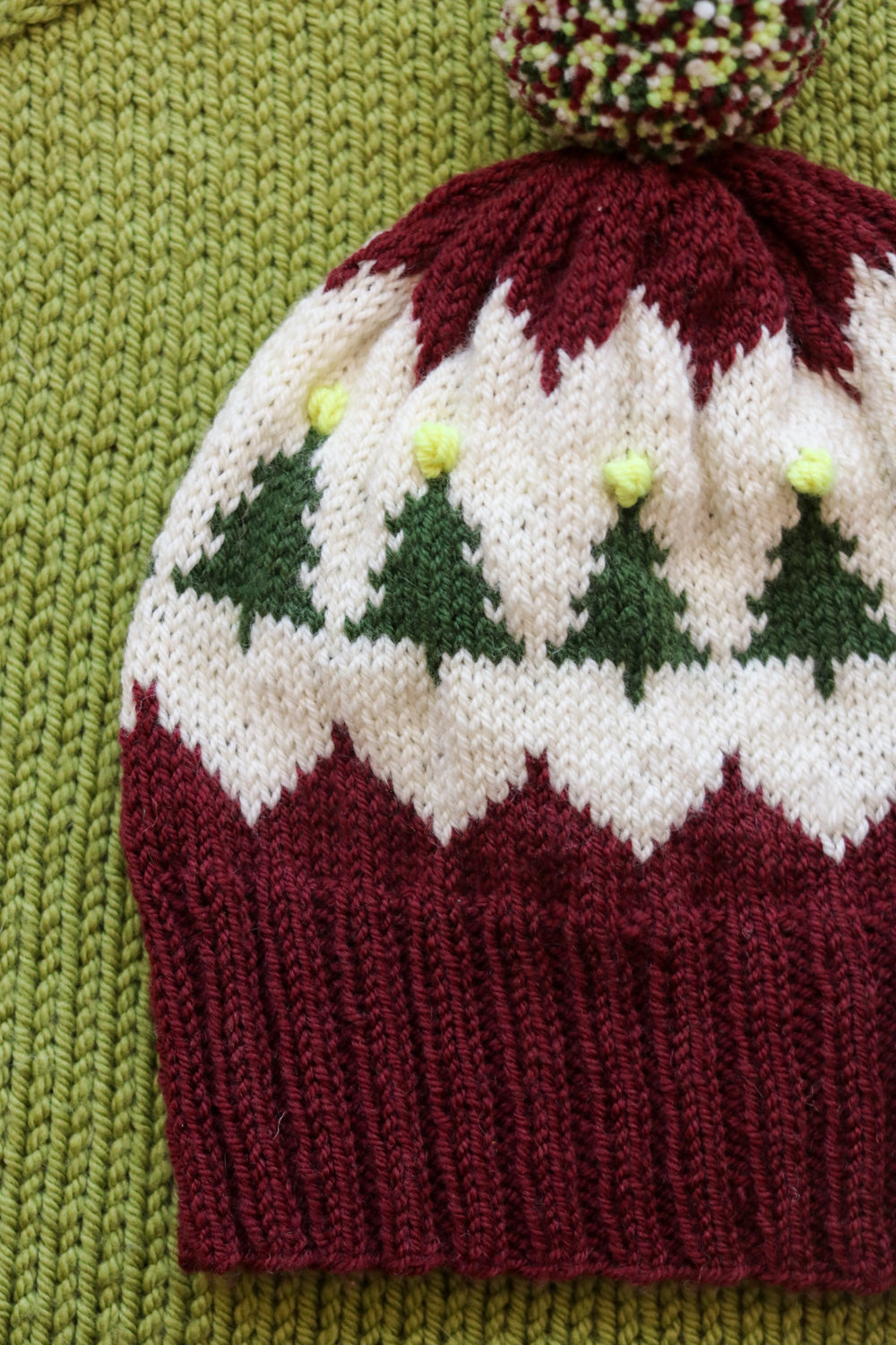 Christmas Tree Farm PDF Hat Knitting Pattern