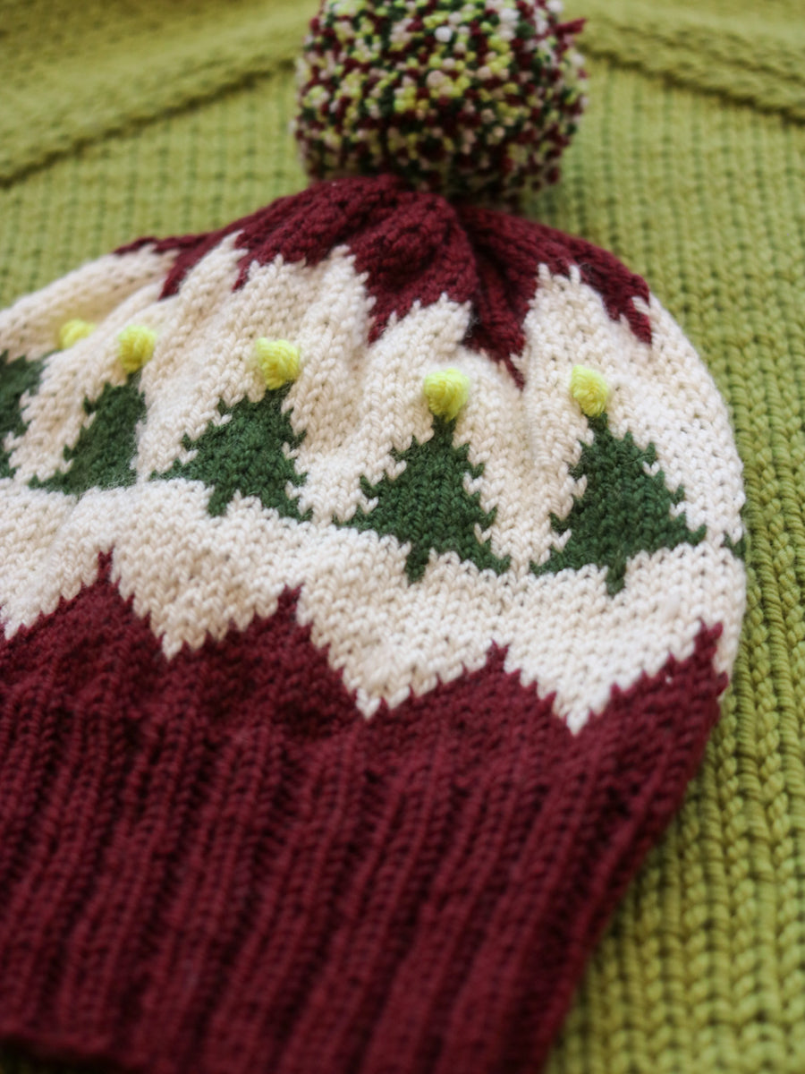 Christmas Tree Farm PDF Hat Knitting Pattern