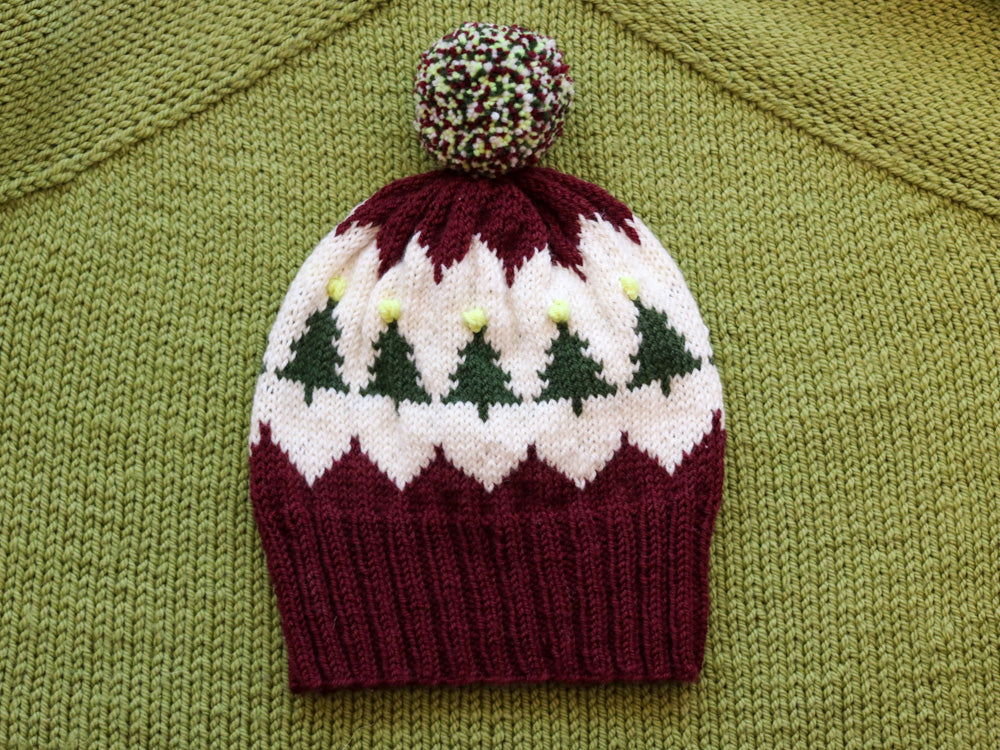 Christmas Tree Farm PDF Hat Knitting Pattern