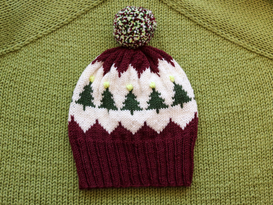 Christmas Tree Farm PDF Hat Knitting Pattern