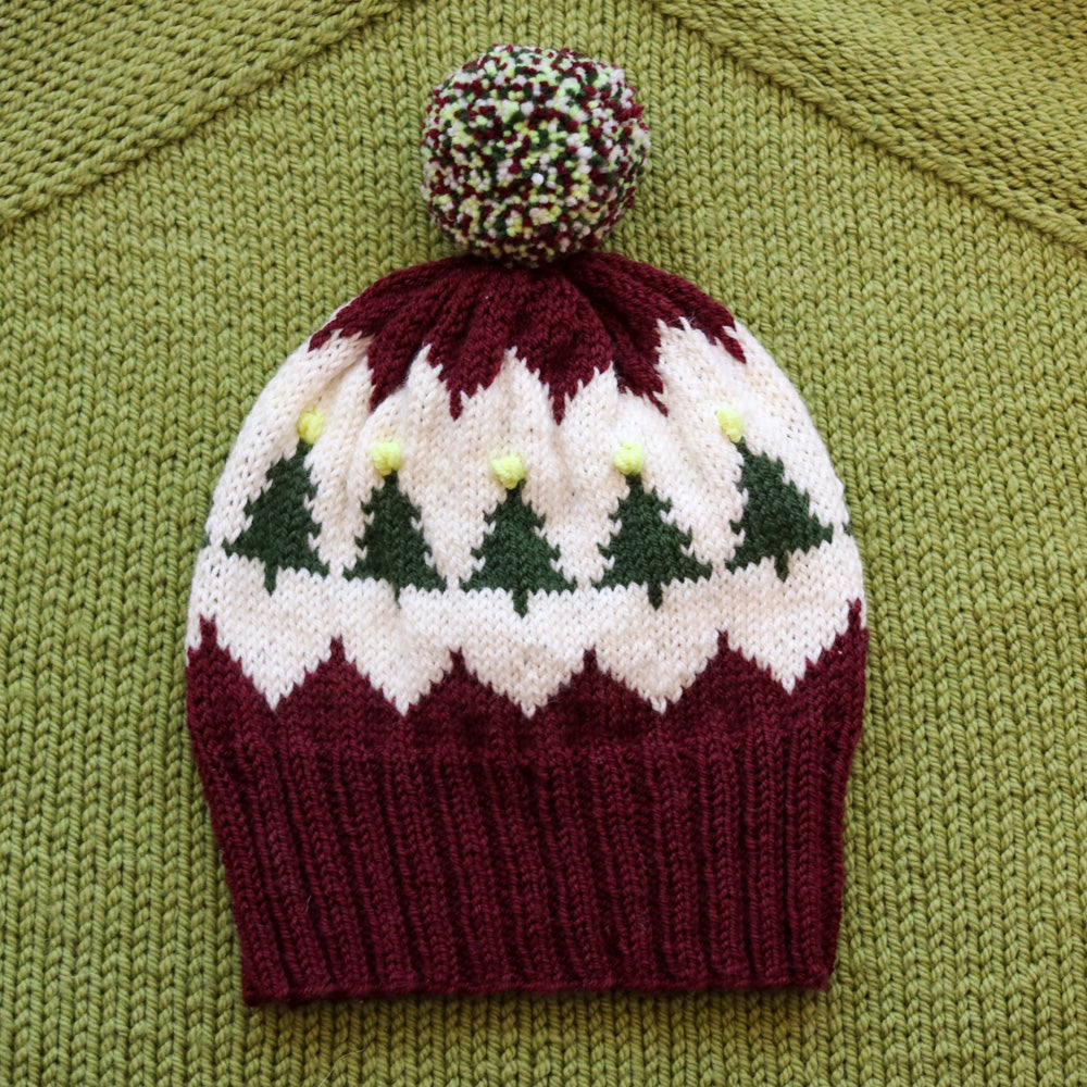 Christmas Tree Farm PDF Hat Knitting Pattern