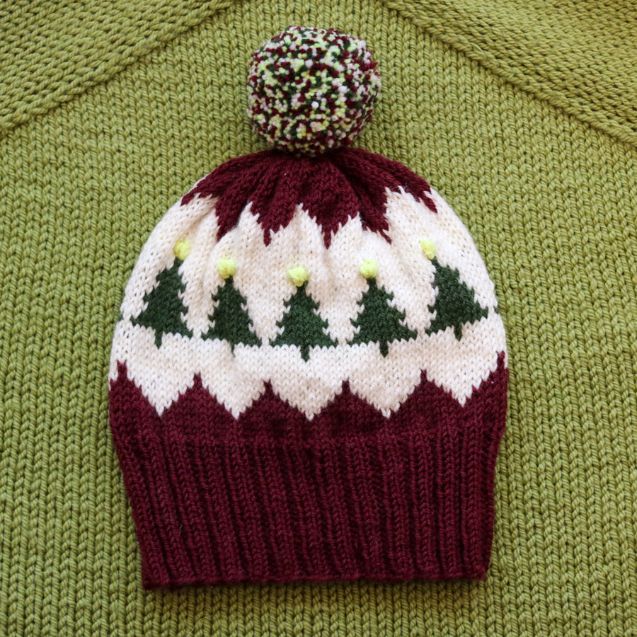 Christmas Tree Farm PDF Hat Knitting Pattern