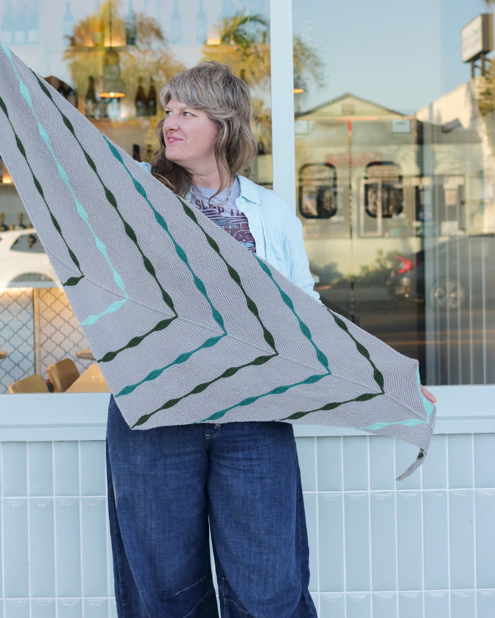 Bubbly Shawl Knitting Pattern – Sport Weight Shawl with Short Row Bubbles