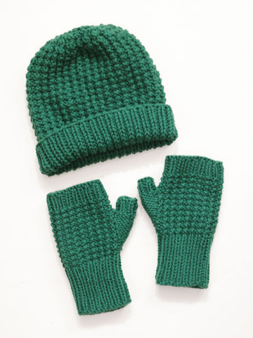 Roxana Reversible Beanie, Scarf, and Mitts FREE PDF Knitting Pattern