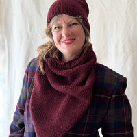 Simple Fall Beanie and Bandana PDF Knitting Pattern Set