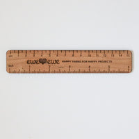 6" Wooden Ruler from Ewe Ewe Yarns