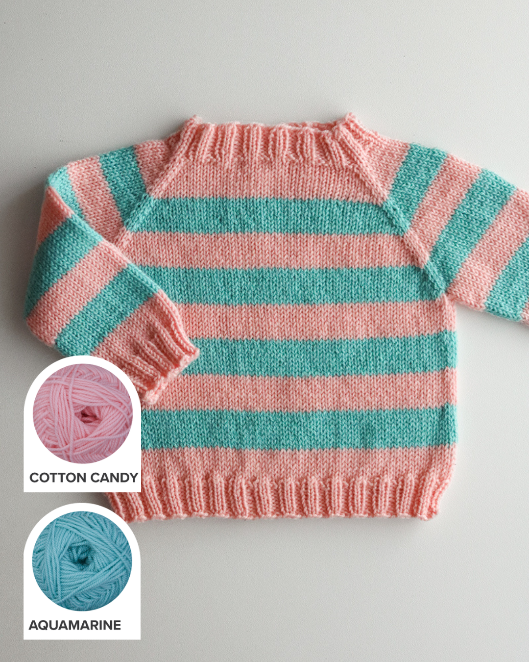 Cuddle Fluff Baby Pullover Sweater Yarn Kit