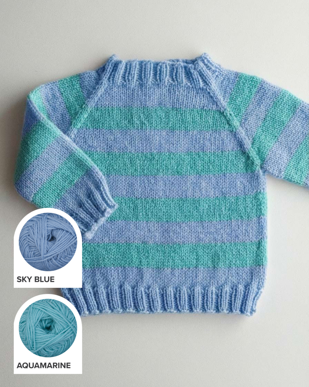 Cuddle Fluff Baby Pullover Sweater Yarn Kit