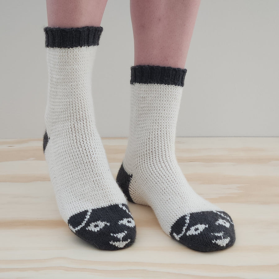 Ewe + Me Socks with Sheep Faces Yarn Kit