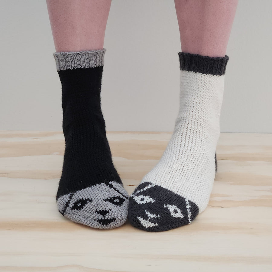 Ewe + Me Socks with Sheep Faces Yarn Kit