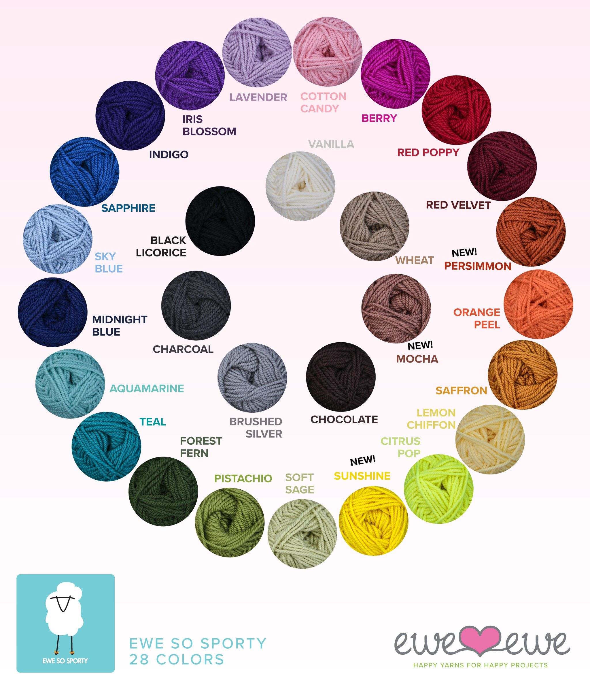Ewe So Sporty Merino Yarn | Washable Sport Weight #2 – Ewe Ewe Yarns