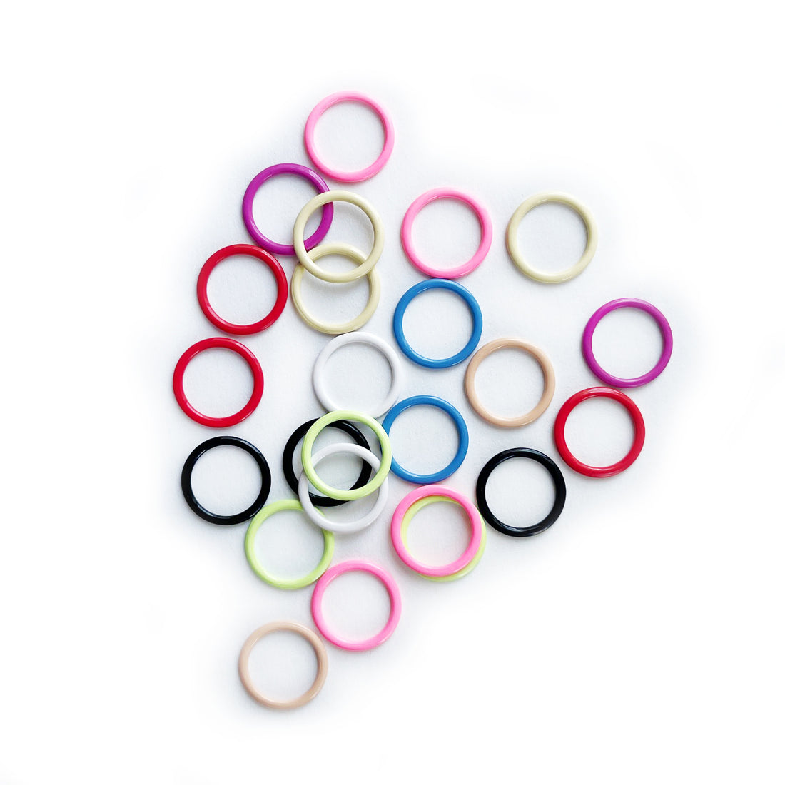 Colorful Circle Stitch Markers for Knitting Projects
