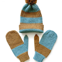 Easy Twisted Rib Beanie & Mittens Set Yarn Kit