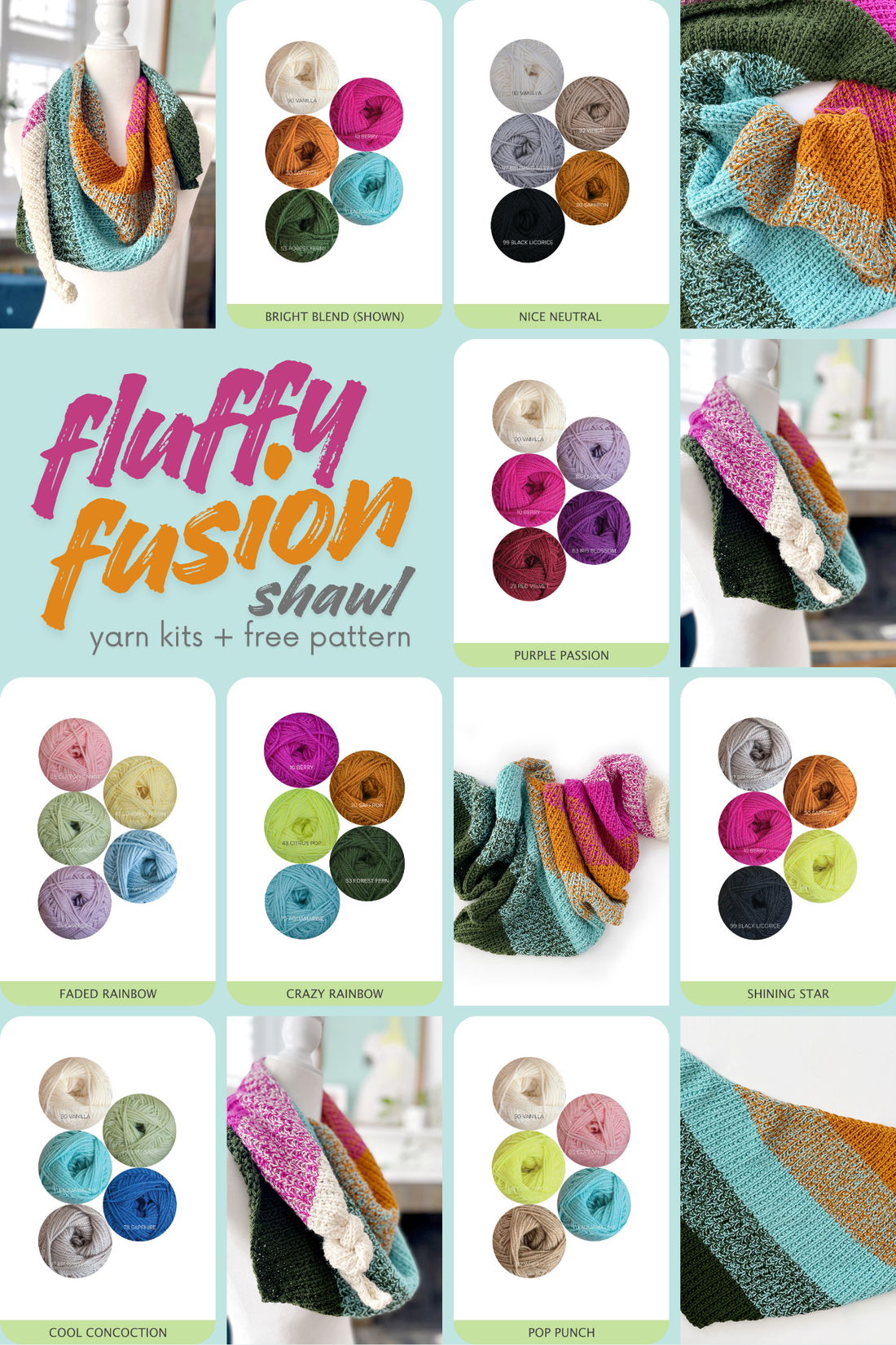 Fluffy Fusion Shawl Yarn Kit
