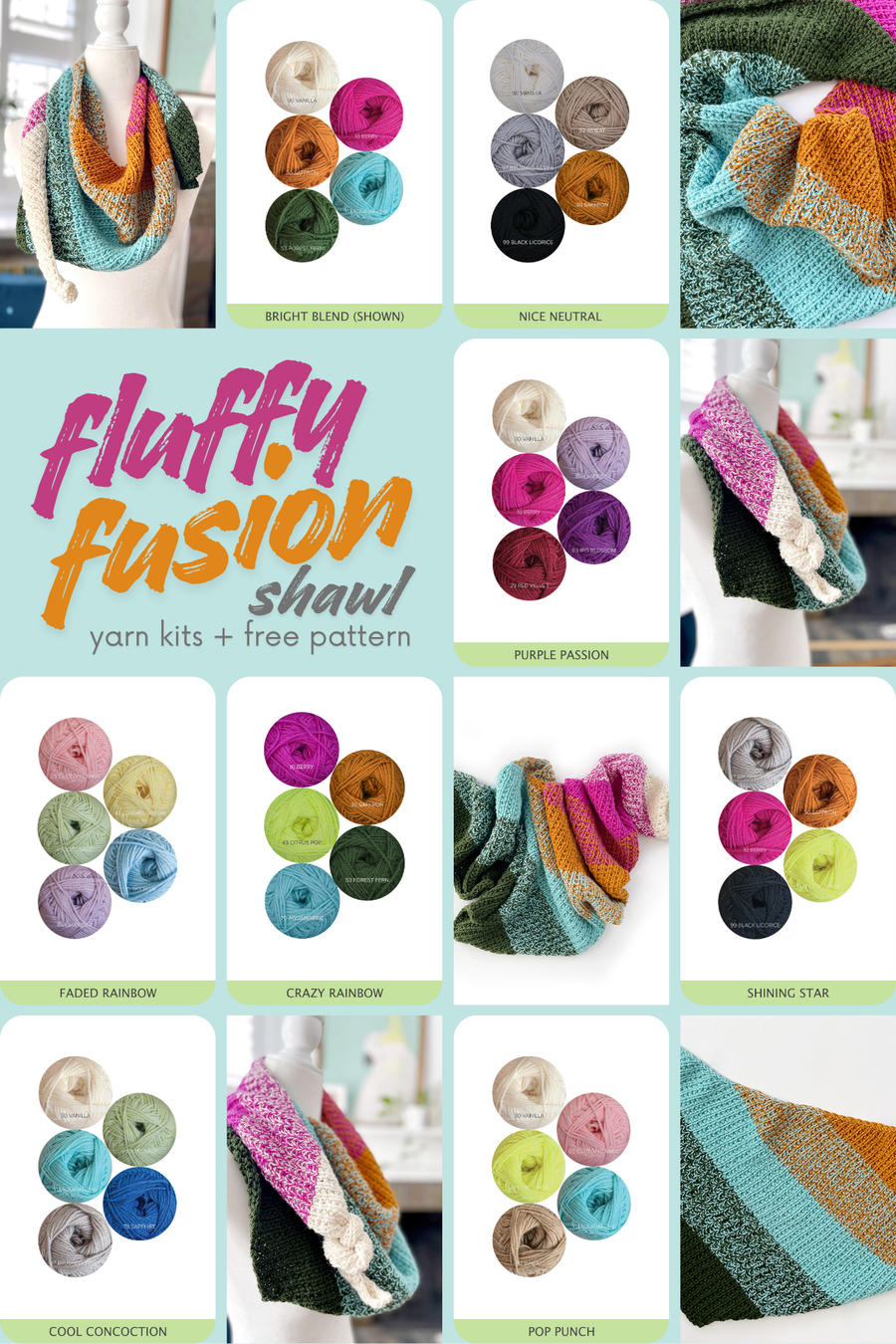 Fluffy Fusion Shawl Yarn Kit