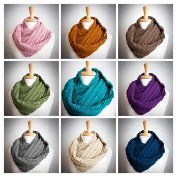 Happy Cowl PDF Infinity Scarf Knitting Pattern