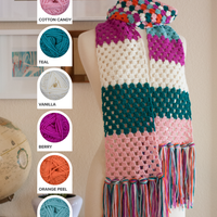 Mile of Smile Crochet Scarf Yarn Kit