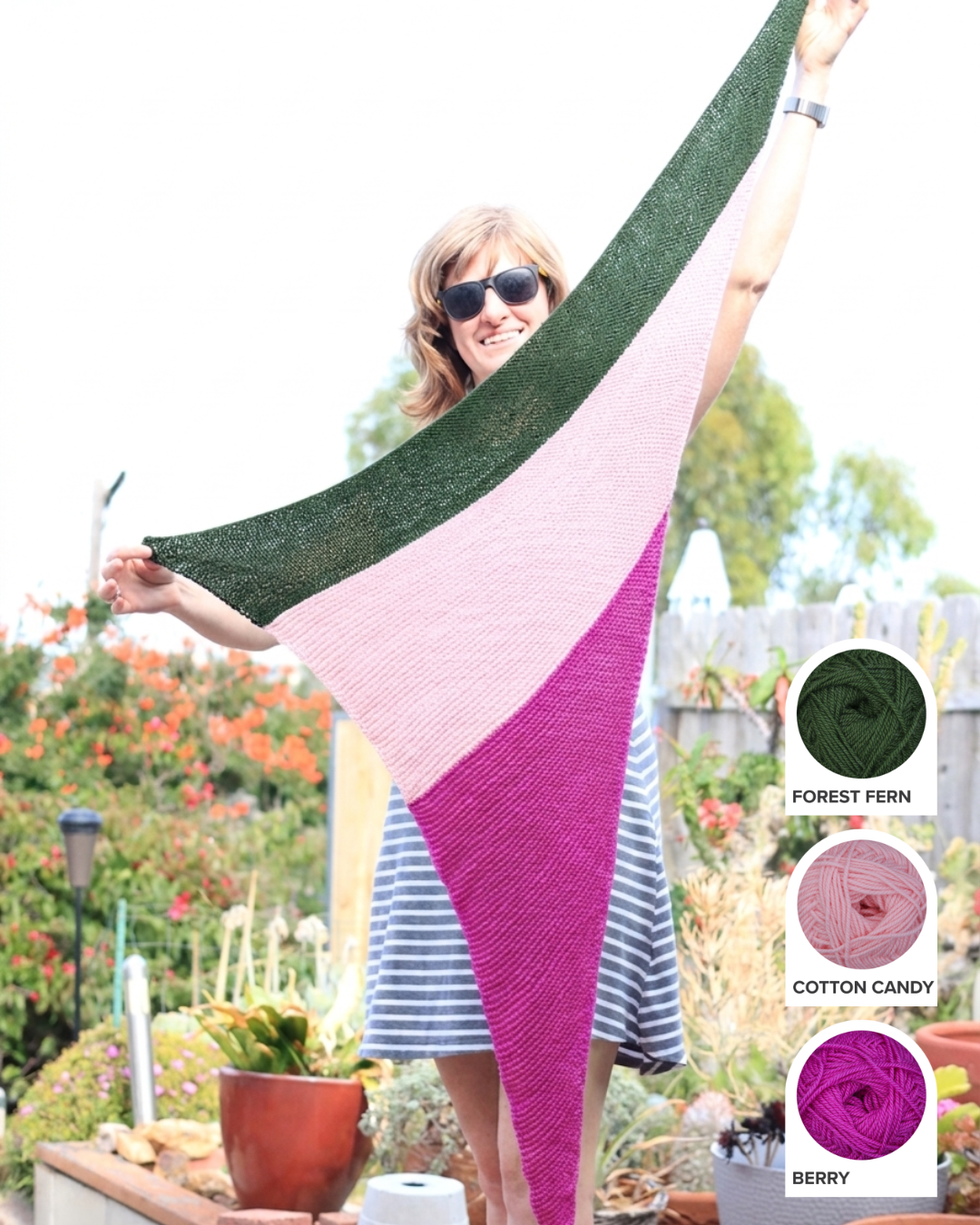 Neonpolitan Shawl Yarn Kit