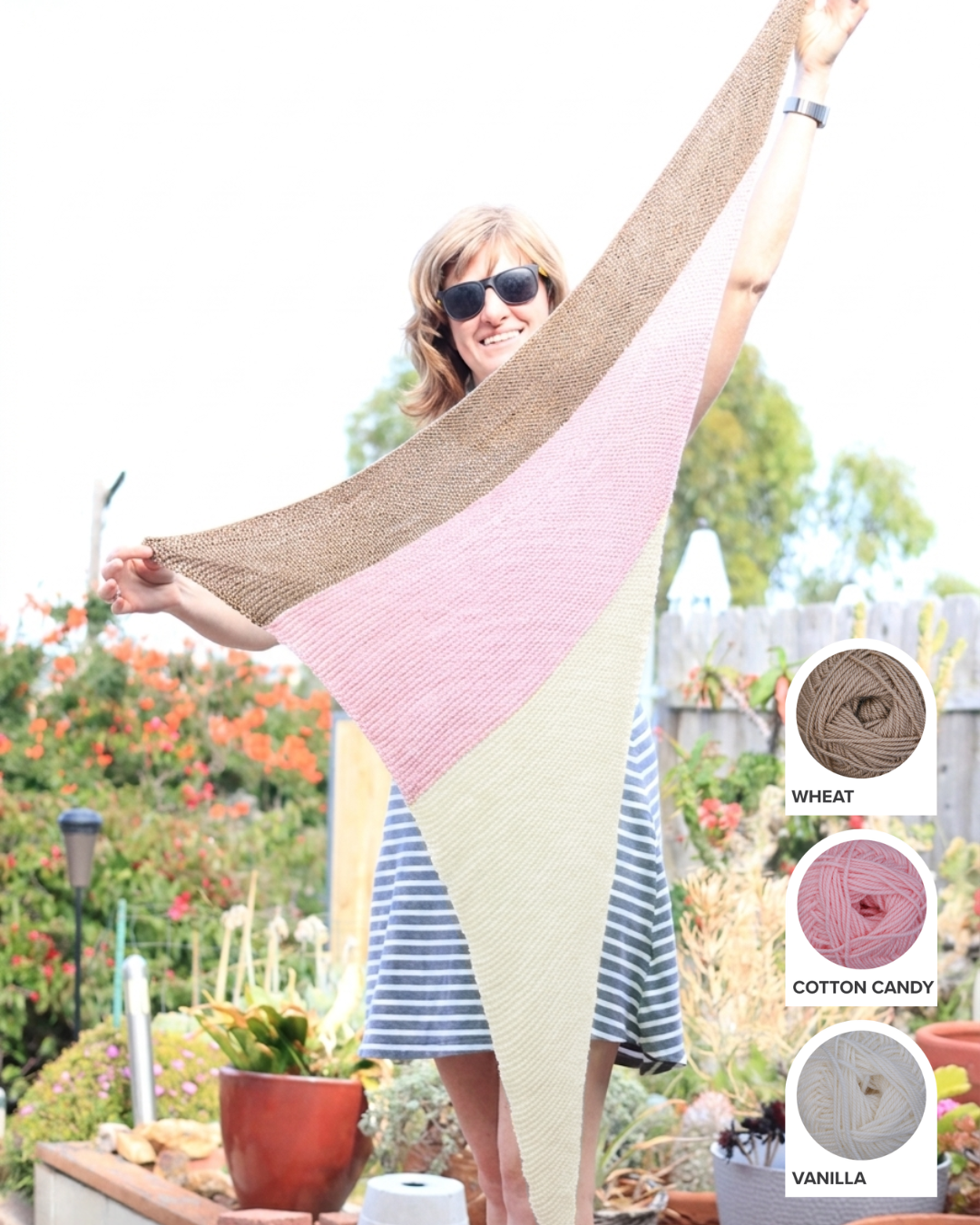 Neonpolitan Shawl Yarn Kit